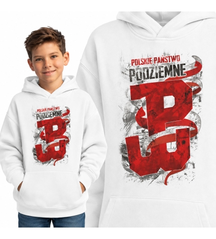 Bluza z kapturem dziecięca Patriotyczna POLSKIE PAŃSTWO PODZIEMNE 2